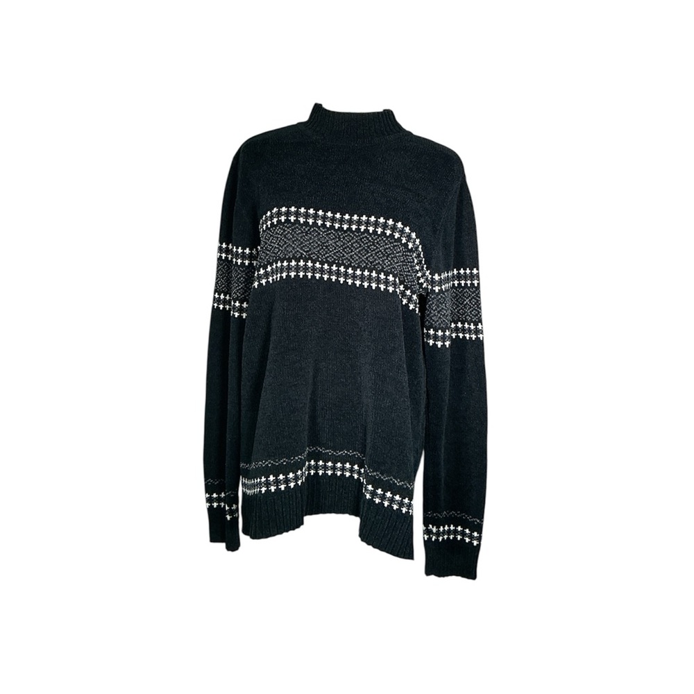 Jennifer‎ Moore Charcoal Ribbed Sweater